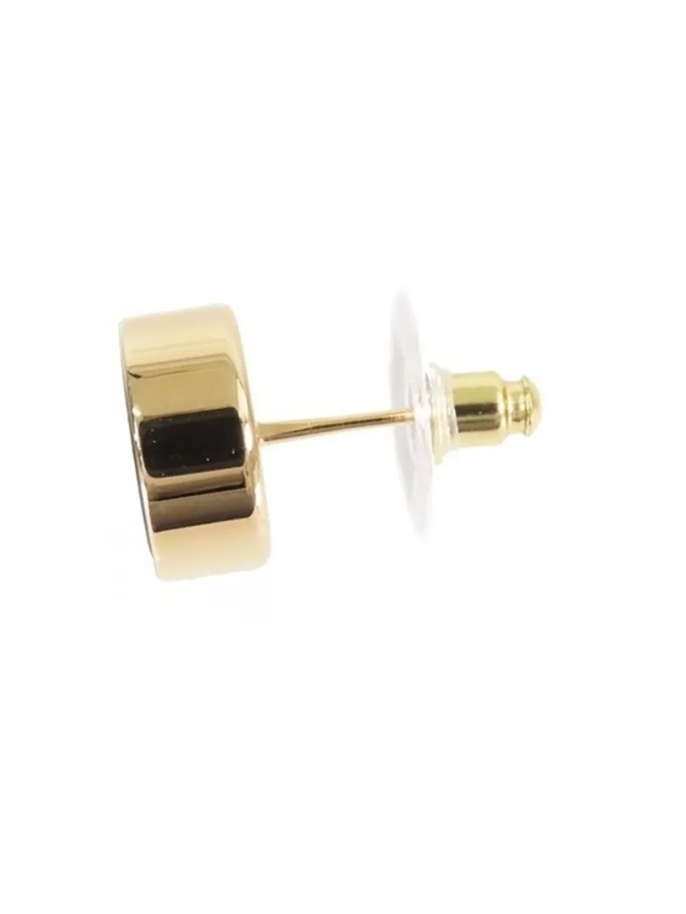 Chanel Earrings Gold Black Metal CC Logo 24c